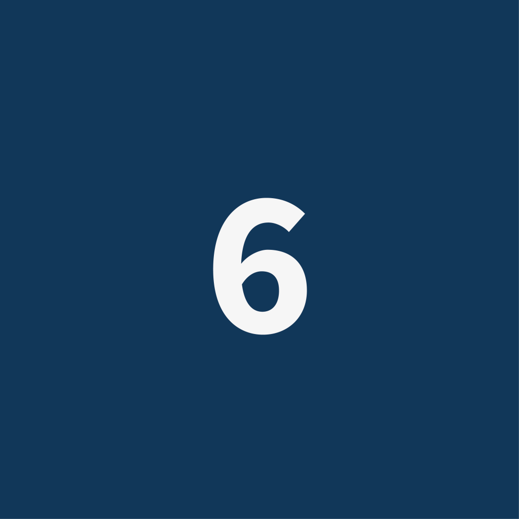 Pictogram of the number 6